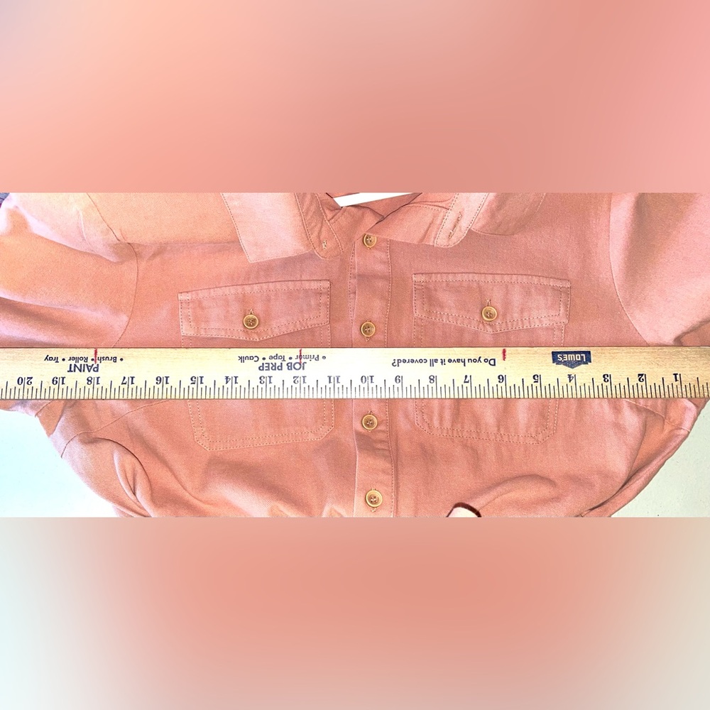 Paper Crane Coral Button-Up Shirts Romper w/Belt - Picture 9 of 10